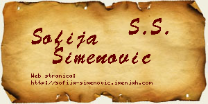 Sofija Simenović vizit kartica